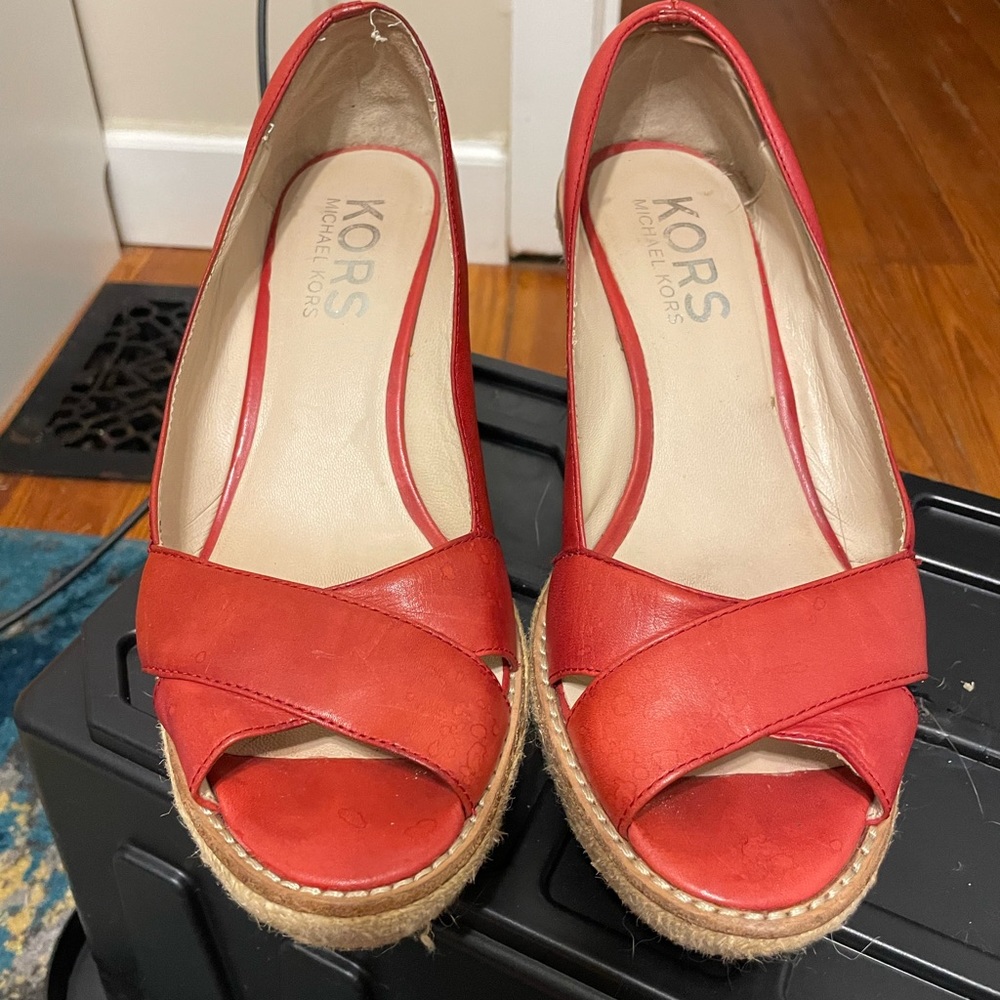 Kors Coral Espadrilles Size 9
